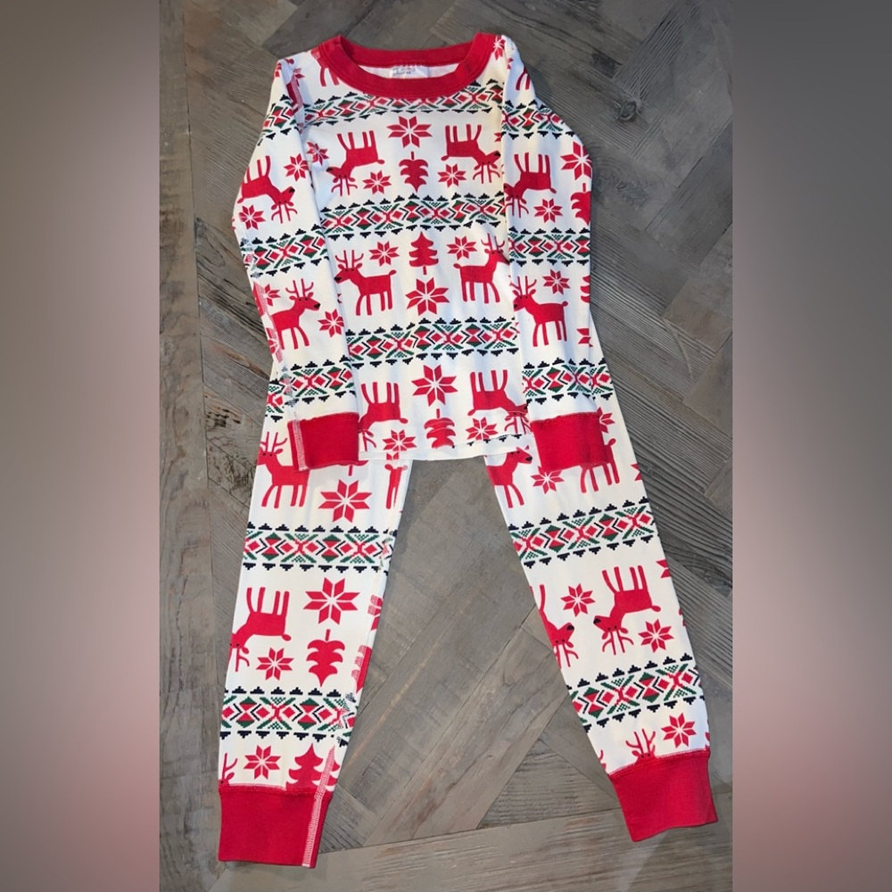 Hanna Andersson Christmas Long Johns Size 110 (5)